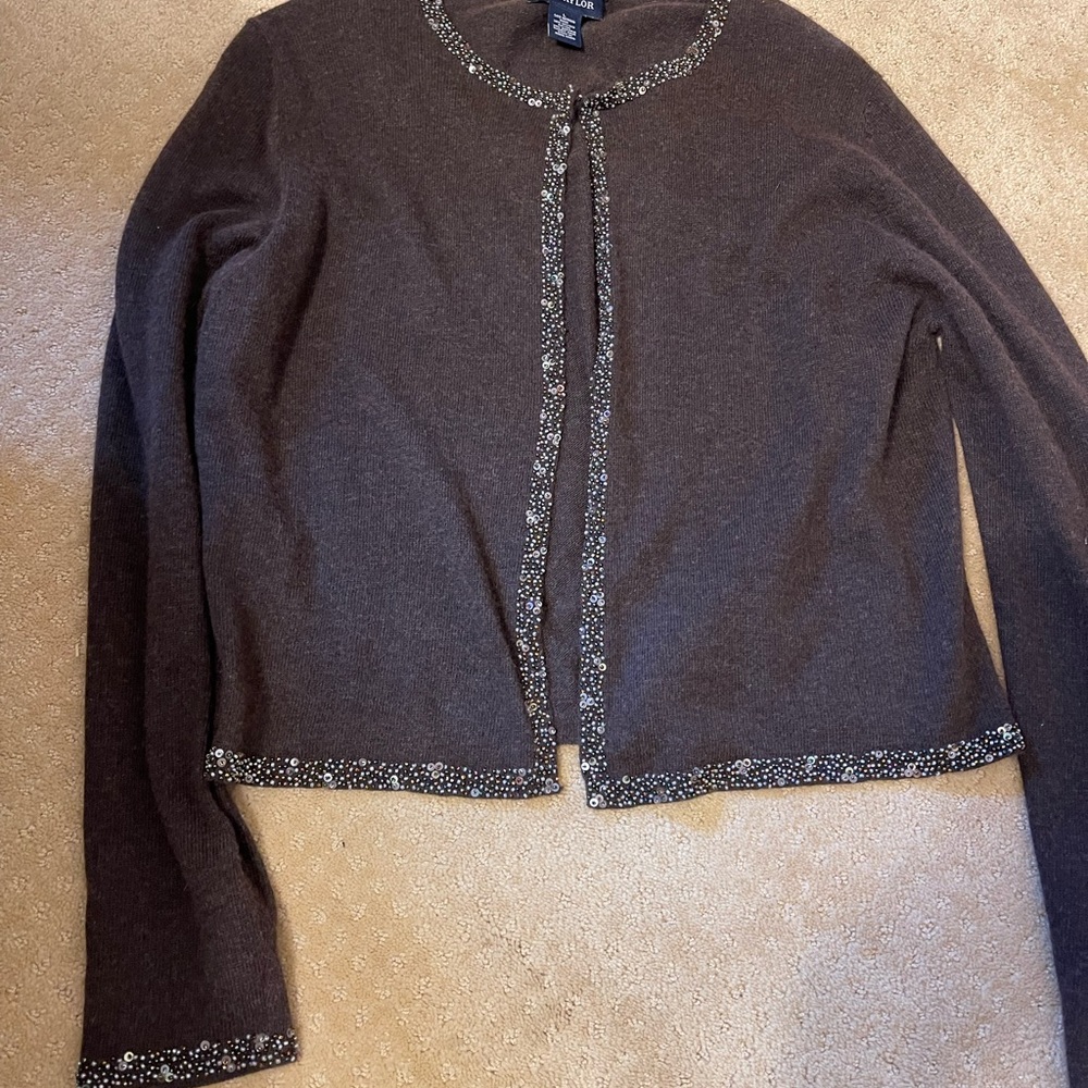 Ann Taylor wool beaded sweater